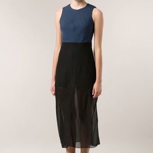 Theory Dalax Favas Silk & Wool Sheer Dress